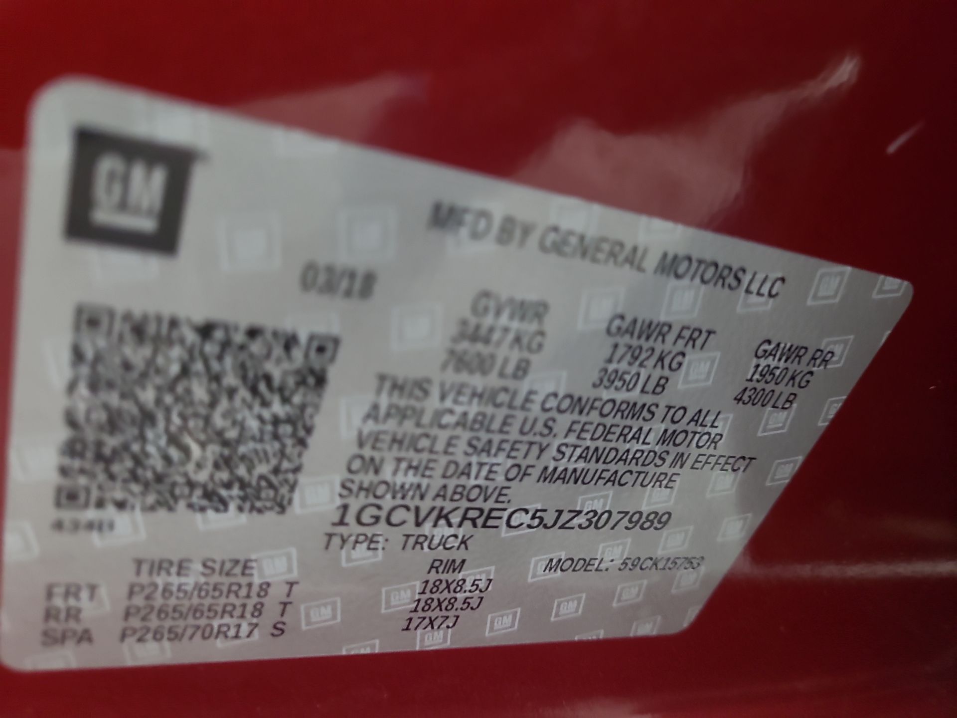 2018 Chevrolet Silverado 1500 LT