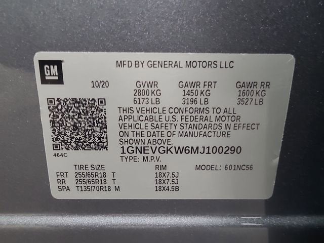 2021 Chevrolet Traverse LT Cloth