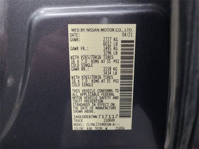 2021 Nissan Frontier SV