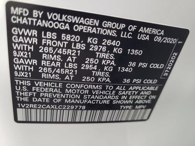 2020 Volkswagen Atlas Cross Sport 3.6L V6 SEL R-Line