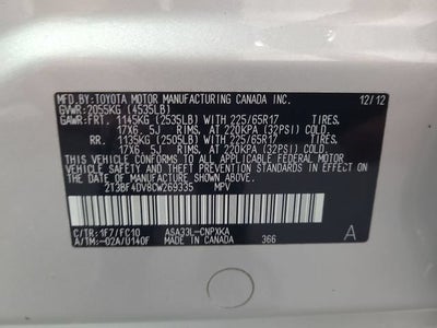 2012 Toyota RAV4 Base