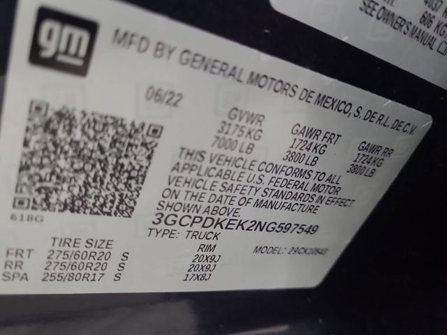 2022 Chevrolet Silverado 1500 LT (2FL)