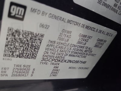 2022 Chevrolet Silverado 1500 LT (2FL)