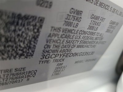 2019 Chevrolet Silverado 1500 LT Trail Boss