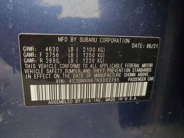 2022 Subaru Legacy Limited