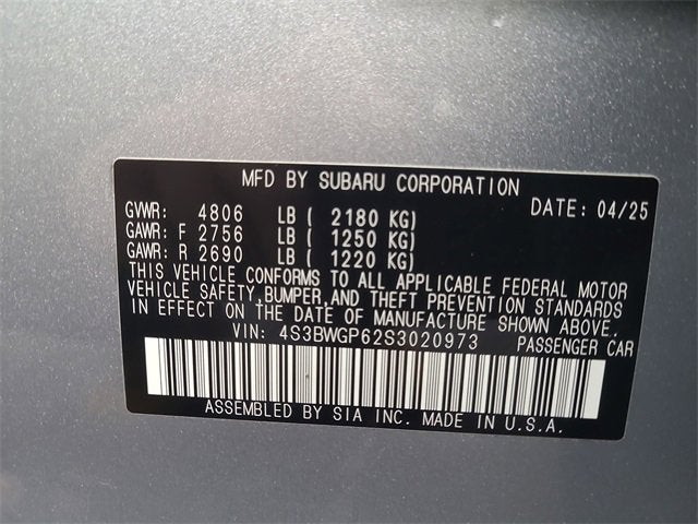 2025 Subaru Legacy Touring XT