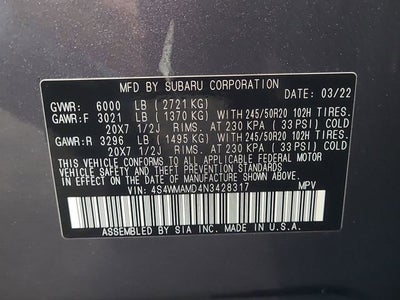 2022 Subaru Ascent Limited