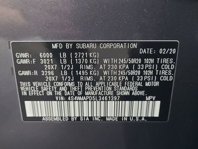 2020 Subaru Ascent Limited
