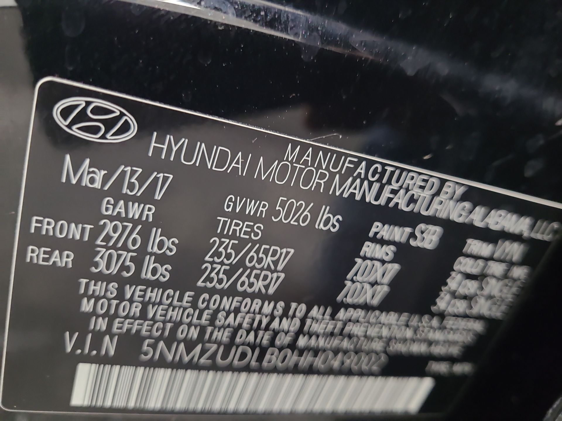 2017 Hyundai Santa Fe Sport 2.4L