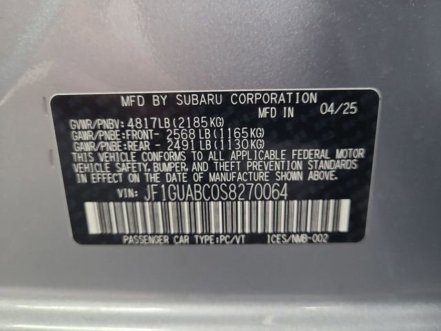 2025 Subaru Impreza Base