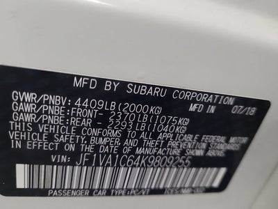 2019 Subaru WRX Premium