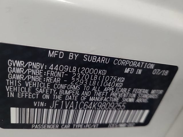 2019 Subaru WRX Premium