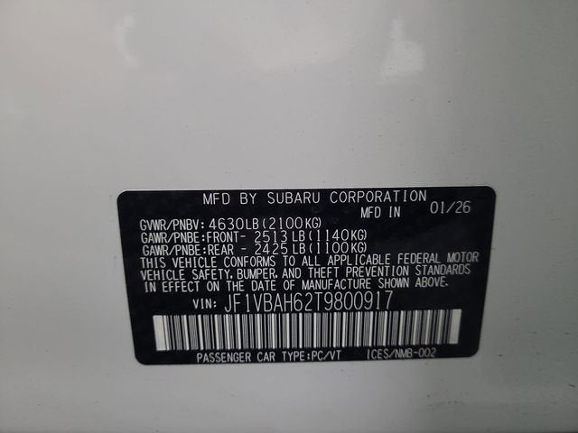 2026 Subaru WRX Premium