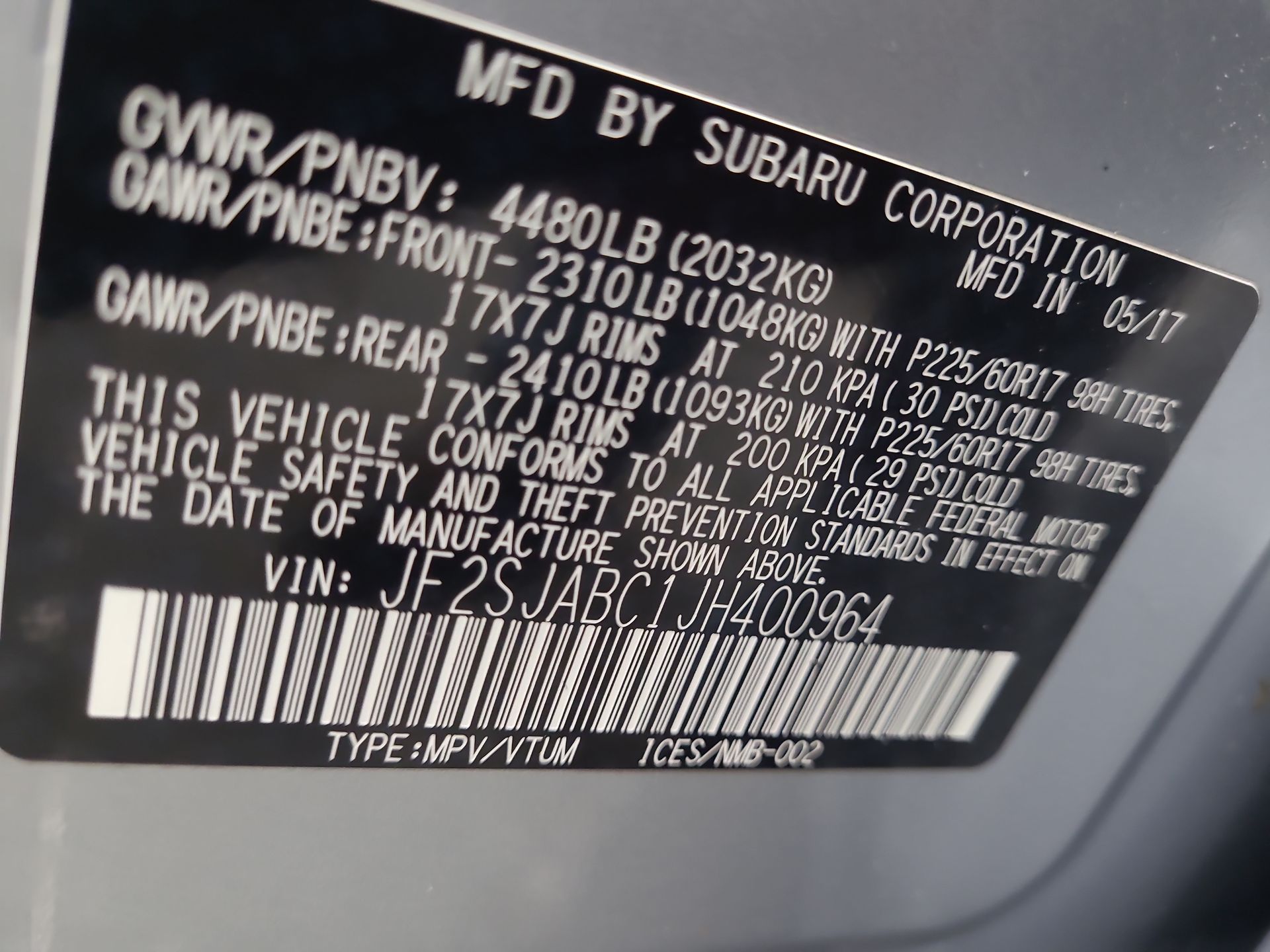 2018 Subaru Forester Base