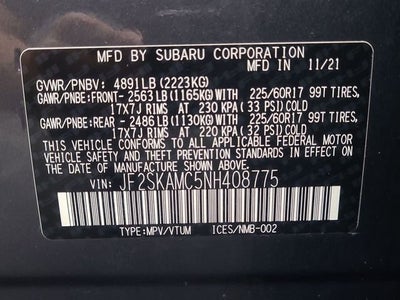 2022 Subaru Forester Wilderness
